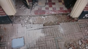 Foto, oude dorpel verwijderd